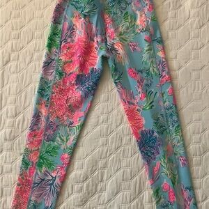 Lilly Pulitzer Vibrant Print Leggings - Blue and Pink